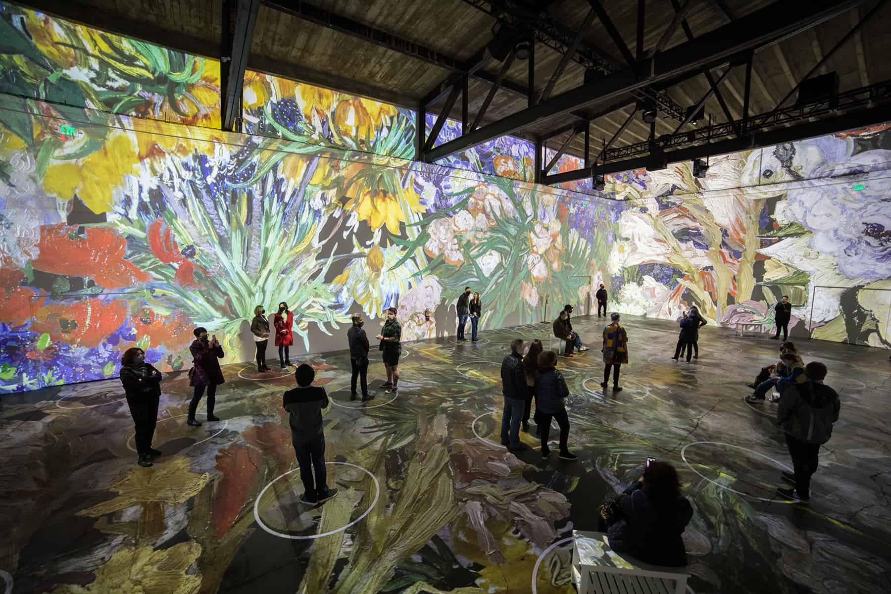 promotional image for the "Immersive Van Gogh" exhibit in San Francisco