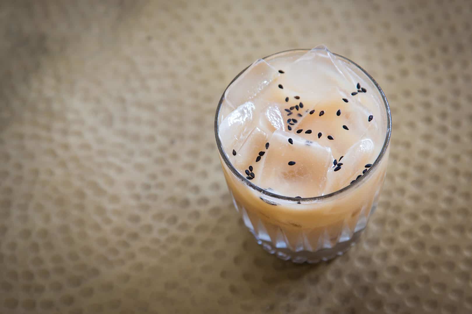 cocktail with sesame seeds